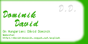 dominik david business card