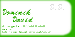 dominik david business card